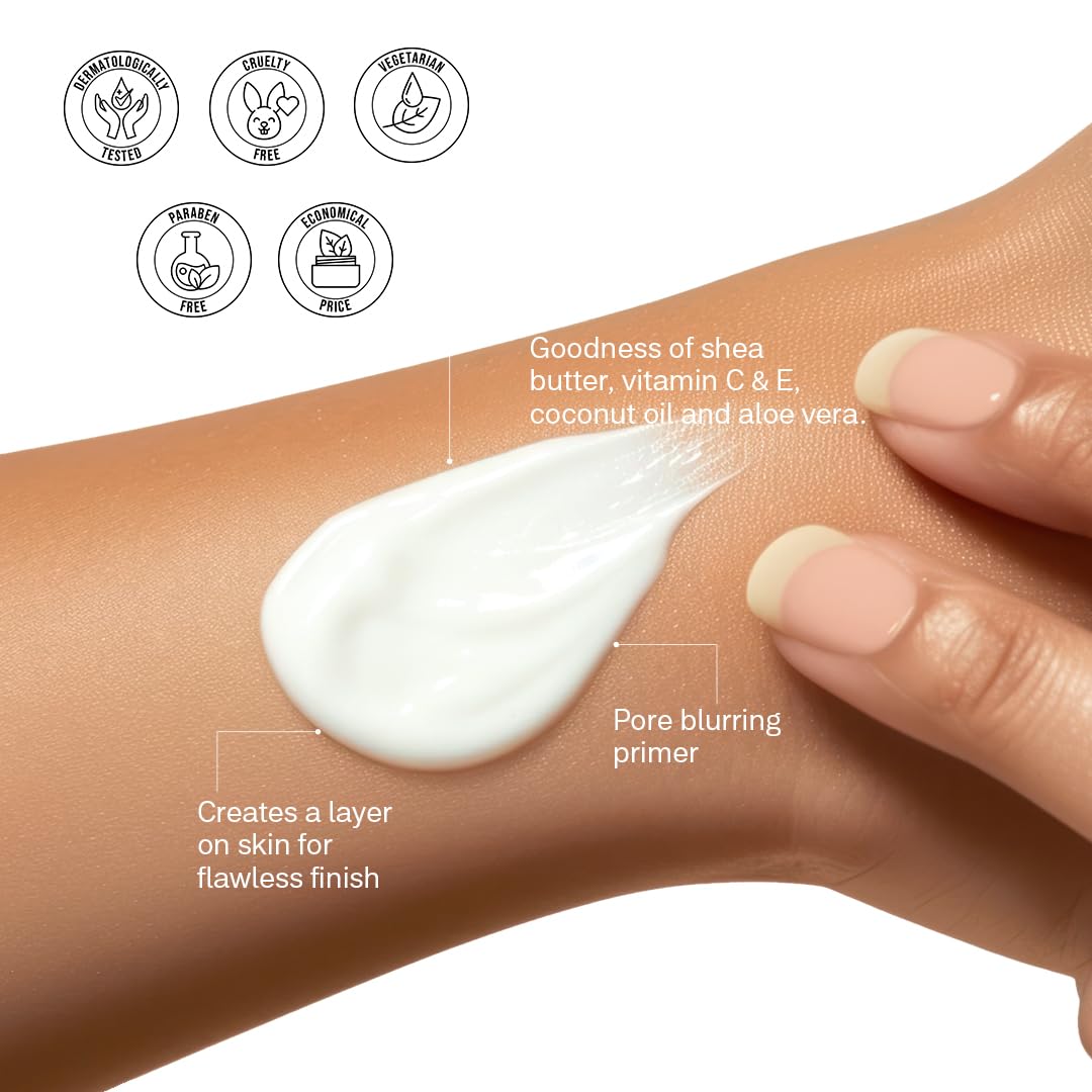 FLiCKA Silk Touch 3 in 1 Moisturizer and Primer for Face Hydrating, Lightweight